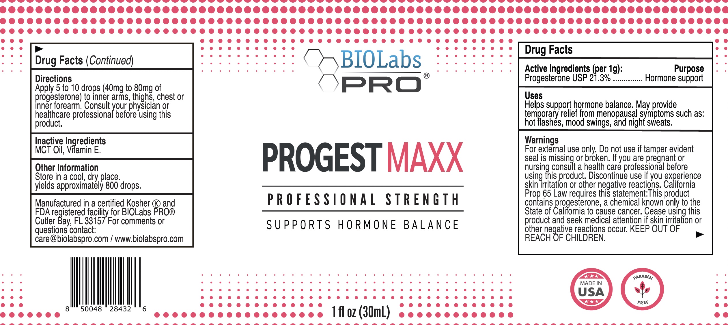 Pill image for 1oz Progesterone Oil