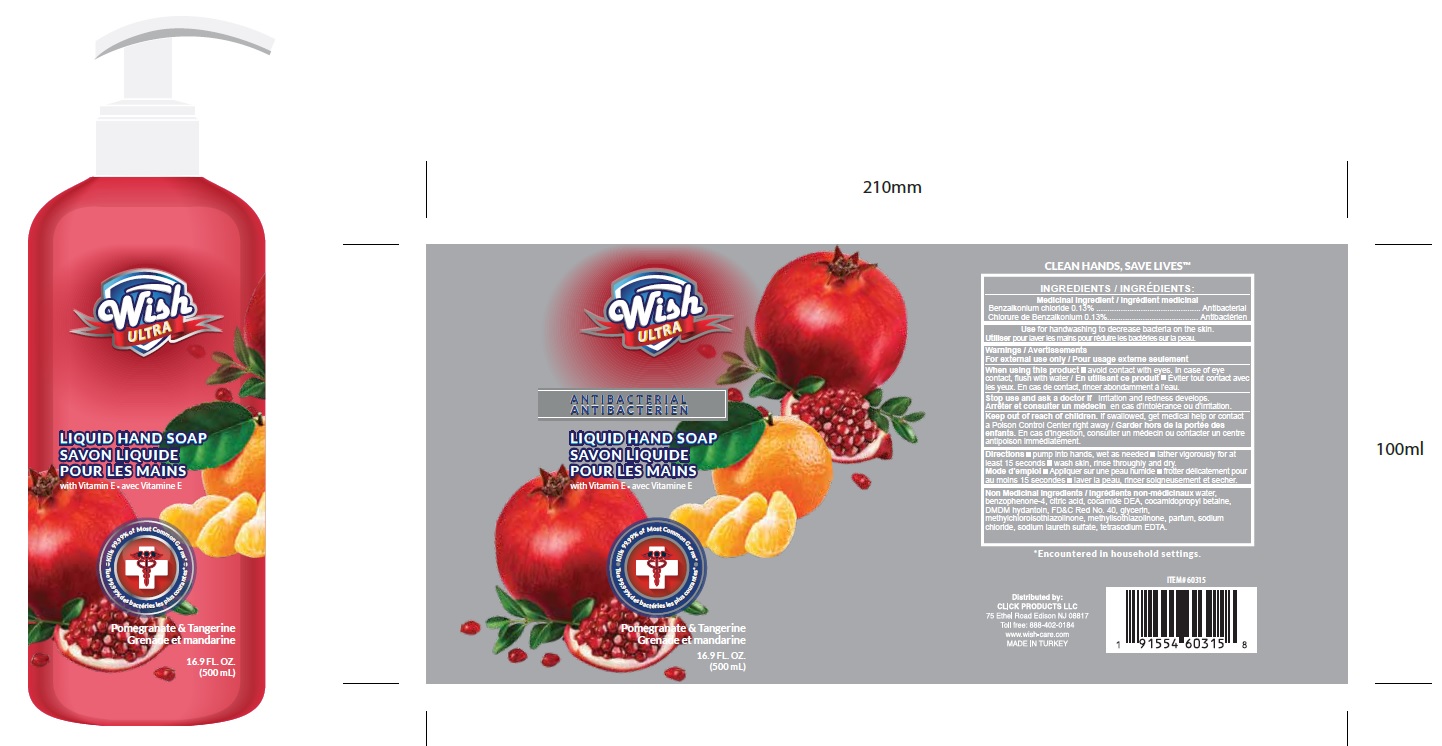 Pill image for Wish Ultra Antibacterial Liquid Hand Soap - Pomegranate & Tangerine