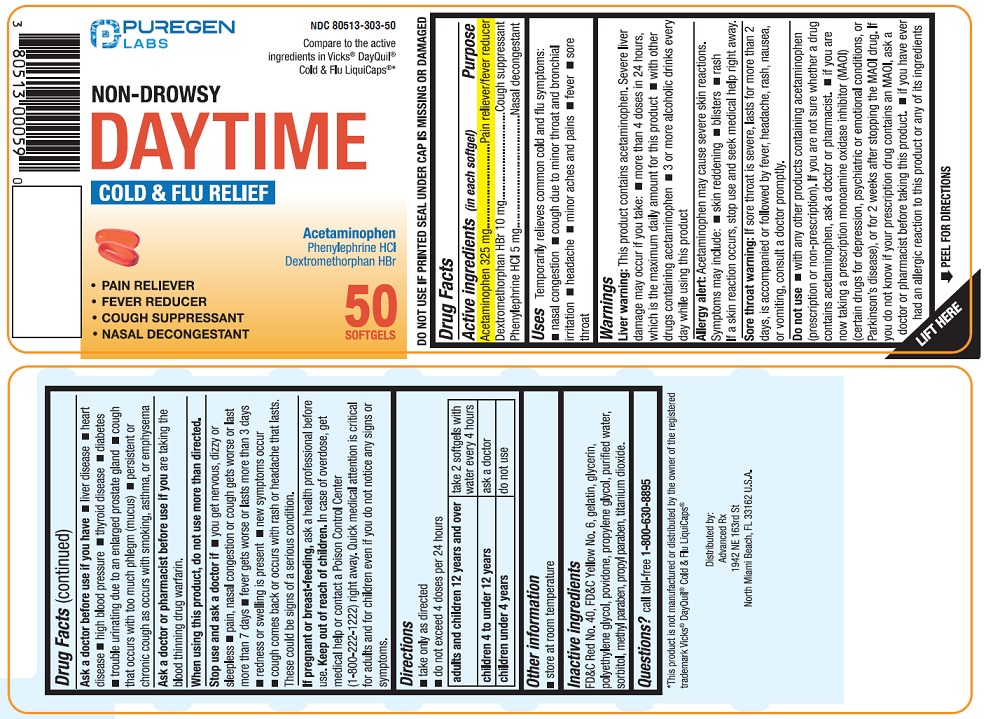 Pill image for Non-drowsy Daytime Cold & Flu Relief Softgels
