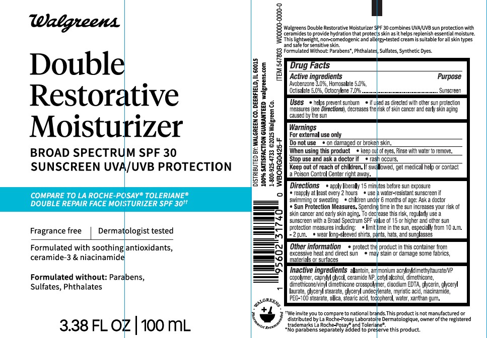 Pill image for walgreens double restorative moisturizer broad spectrum spf 30 sunscreen