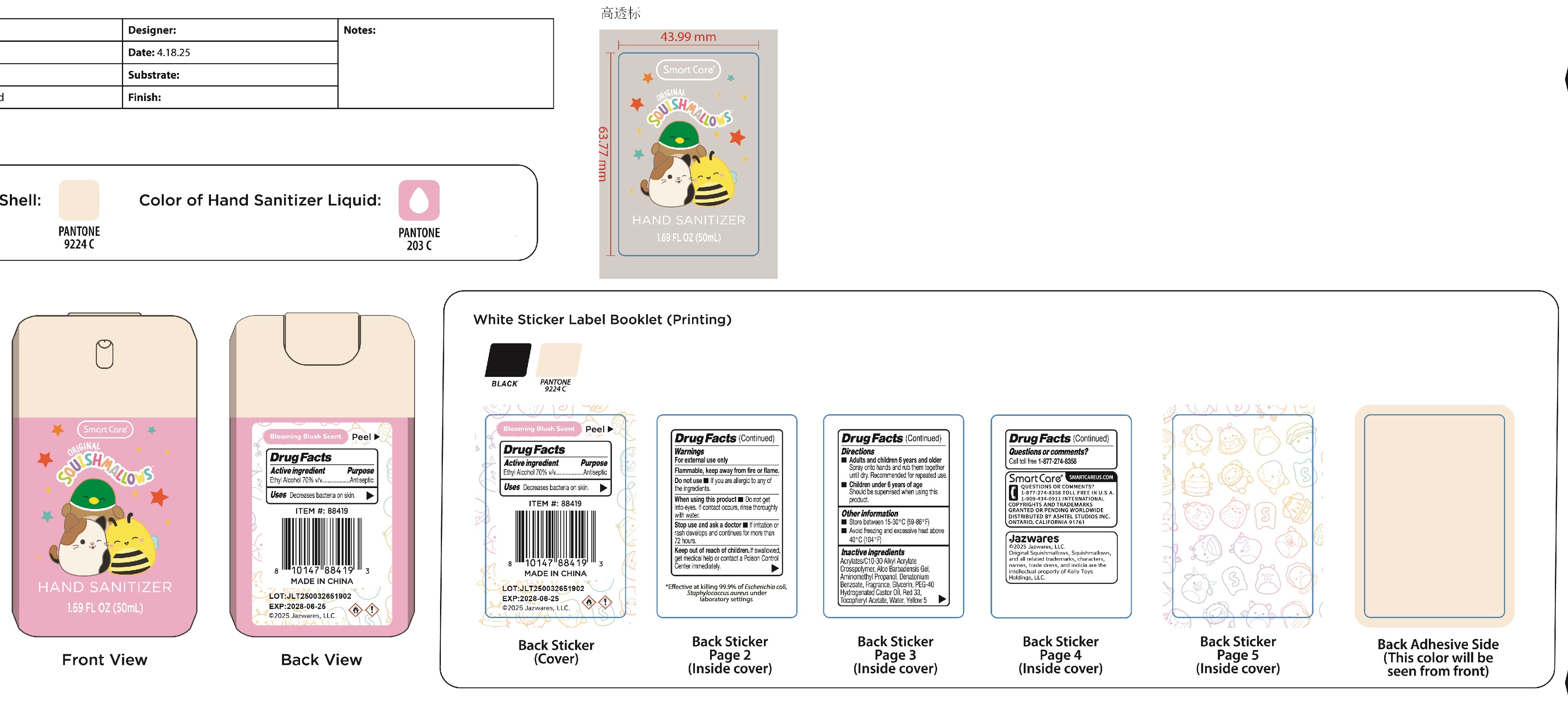Pill image for Smart Care Hand Sanitizer - Squishmallows Cam