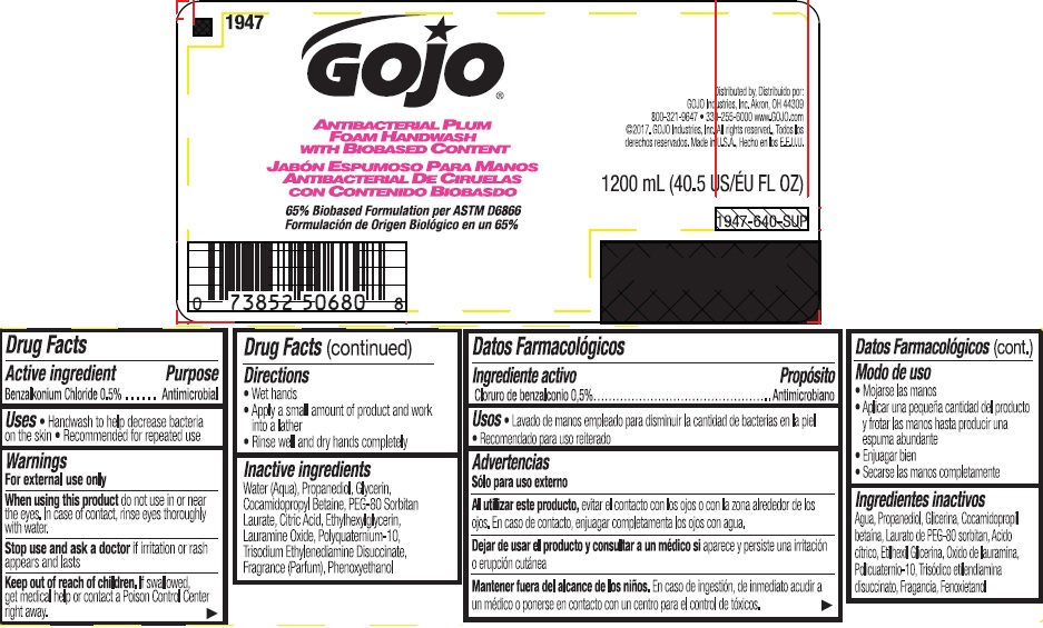 Pill image for Gojo Antibacterial Plum Foam Handwash With Biobased Content