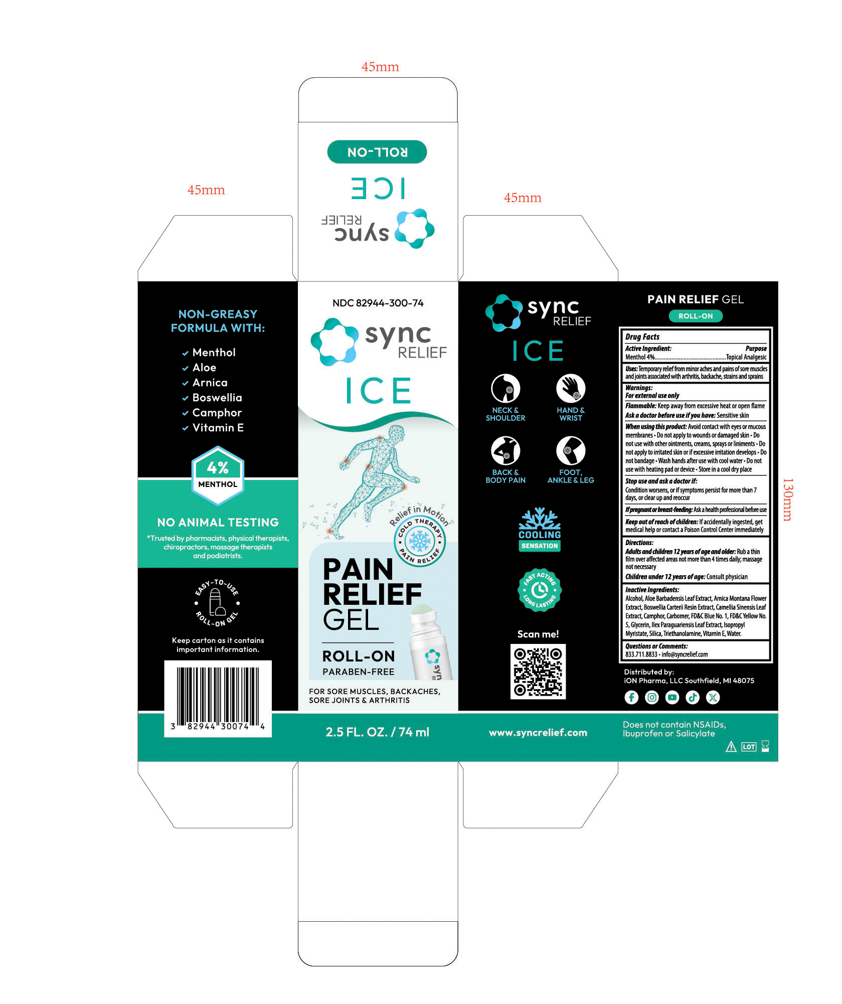 Pill image for Sync Relief Ice Roll-on (menthol 4%)