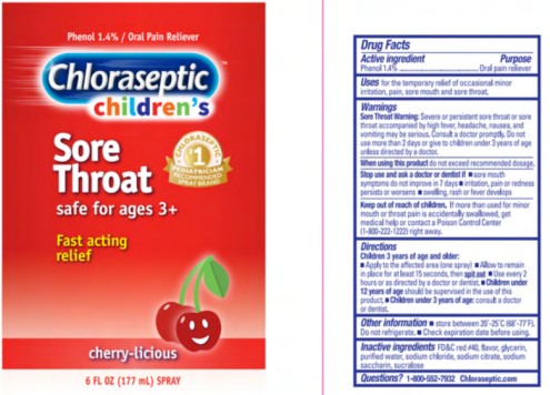 Pill image for Chloraseptic Childrens Sore Throat Spray Cherry