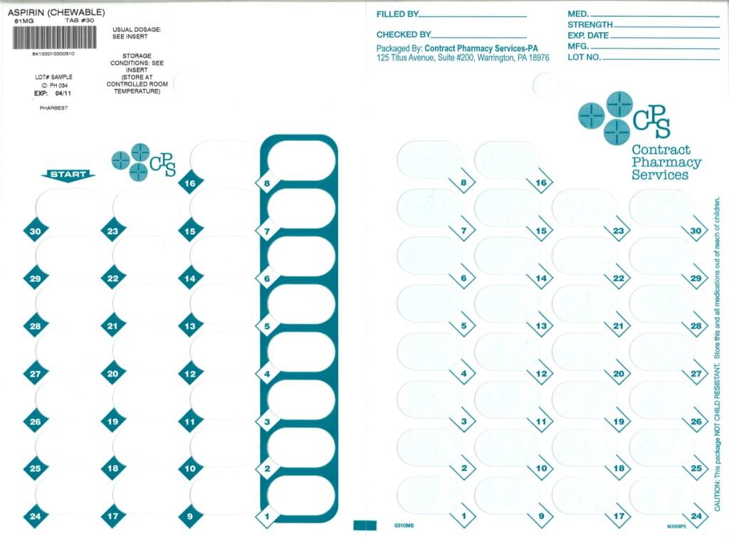 Pill image for Aspirin Low Dose Chewable Tablets