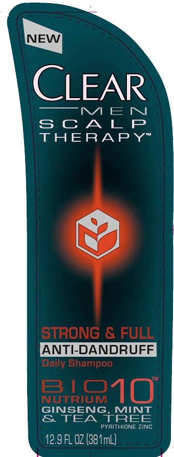 Pill image for Clear Men Strong And Full Anti Dandruff Shampoo Pdp And Drug Facts Box