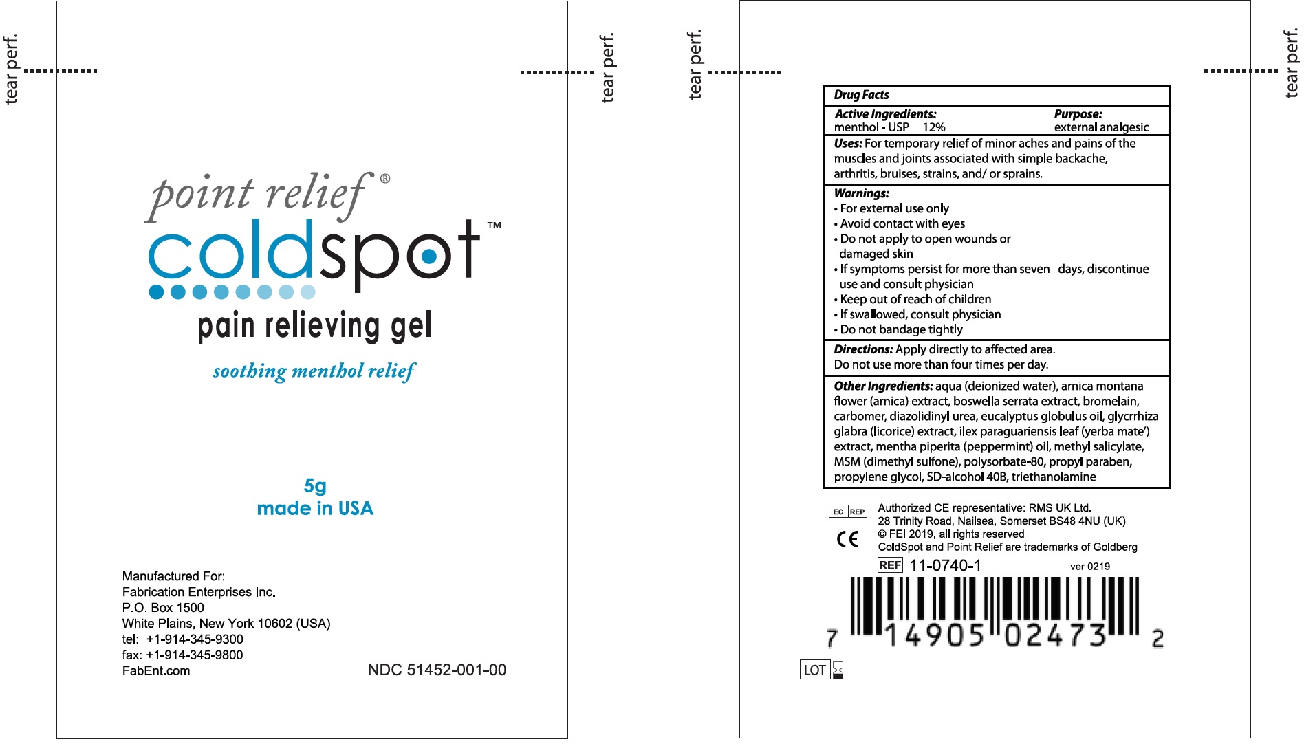 Pill image for Point Relief Cold Spot Pain Relieving Gel