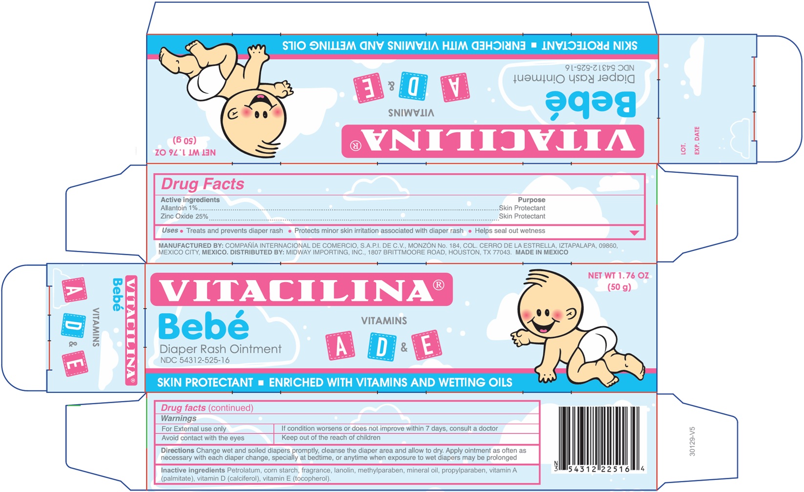 Pill image for Vitacilina Bebe Diaper Rash Ointment