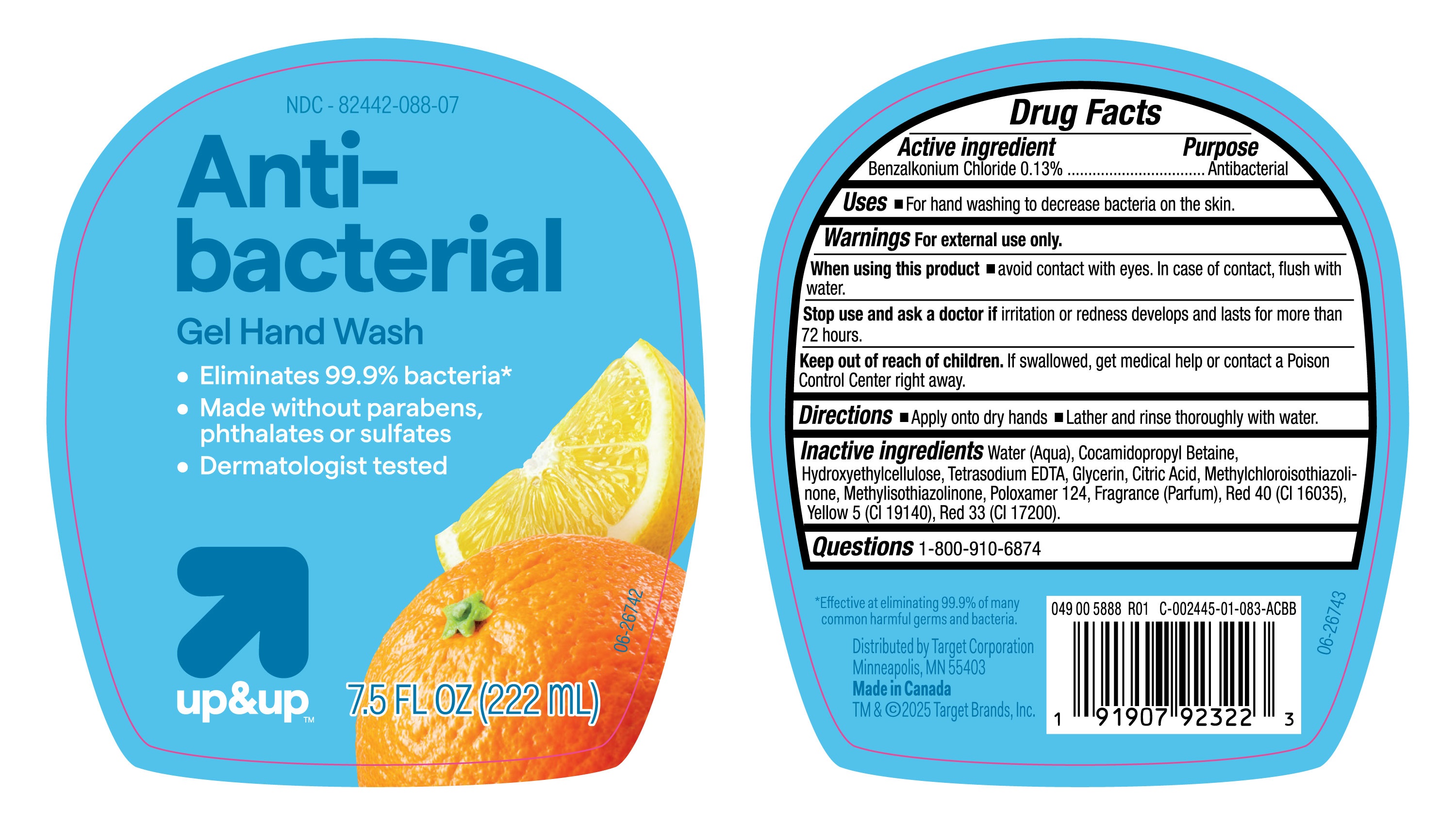 Pill image for 82442-088-07, Target Up And Up Antibacterial Liquid Hand Soap