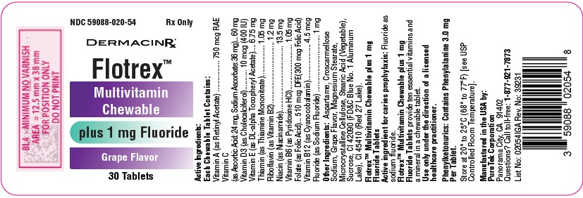 Pill image for 59088-020 Flotrex (1 Mg Fluoride)