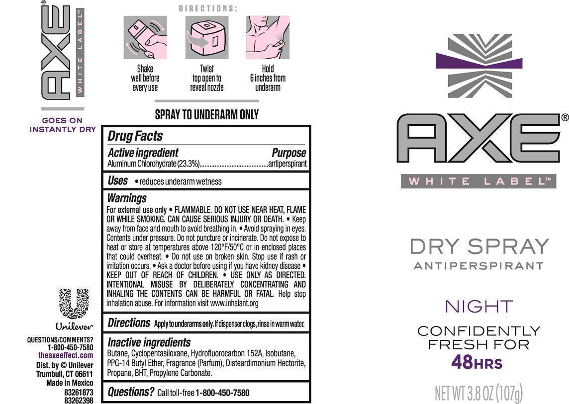 Pill image for axe night dry spray antiperspirant