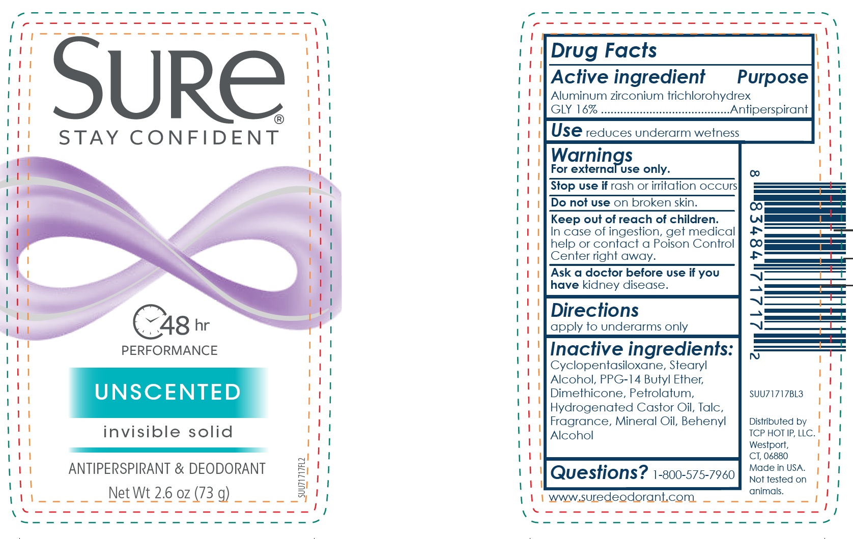 Pill image for Sure Invisible Solid Unscented