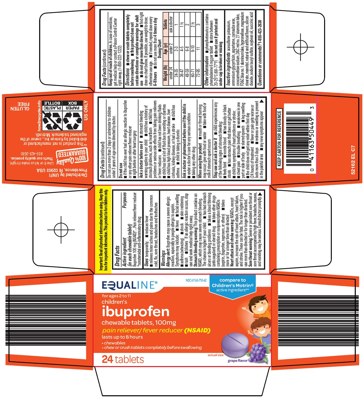 Pill image for Supervalu Inc. Children’s Ibuprofen Drug Facts