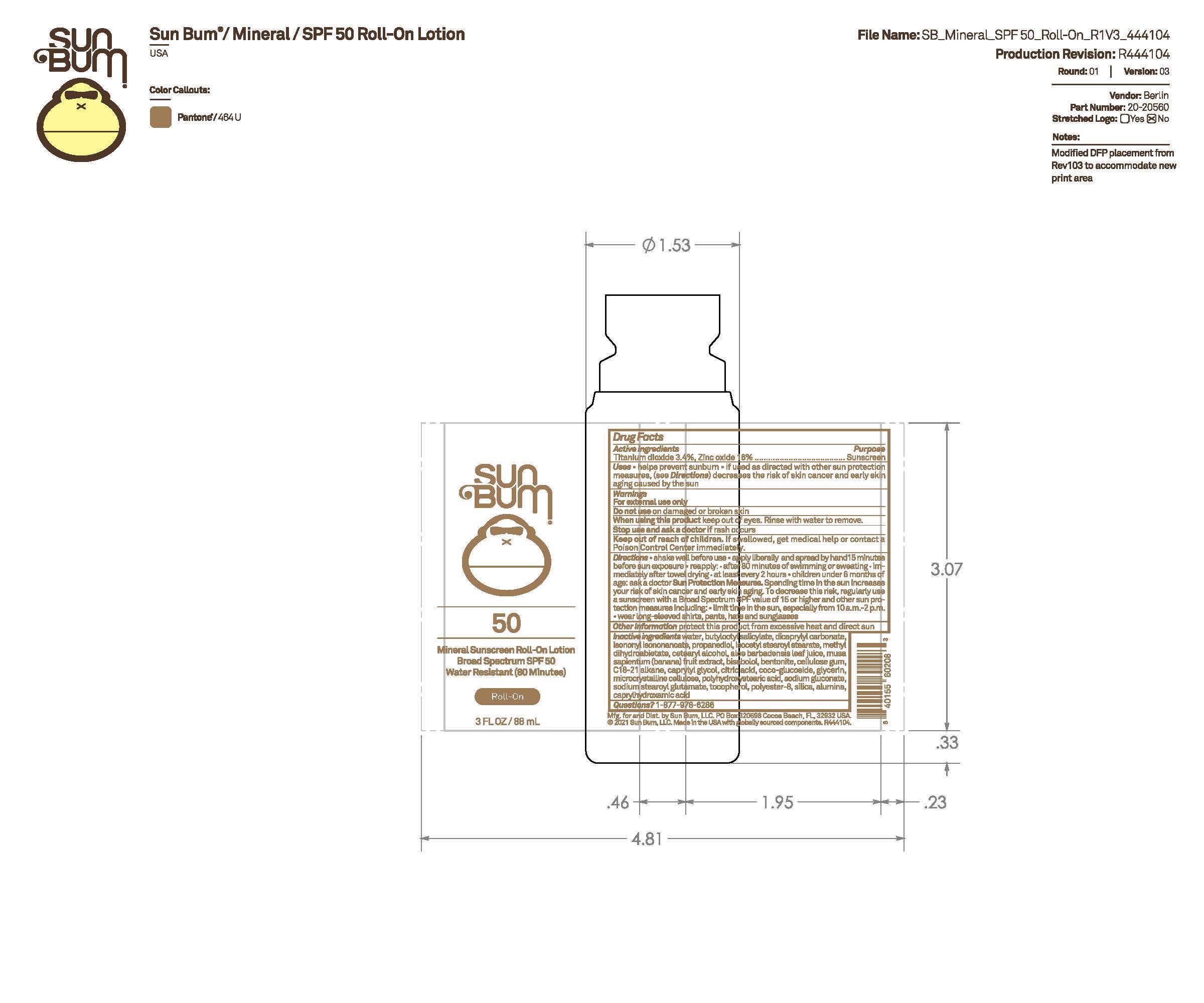Pill image for Sun Bum 50 Mineral Sunscreen Roll-on