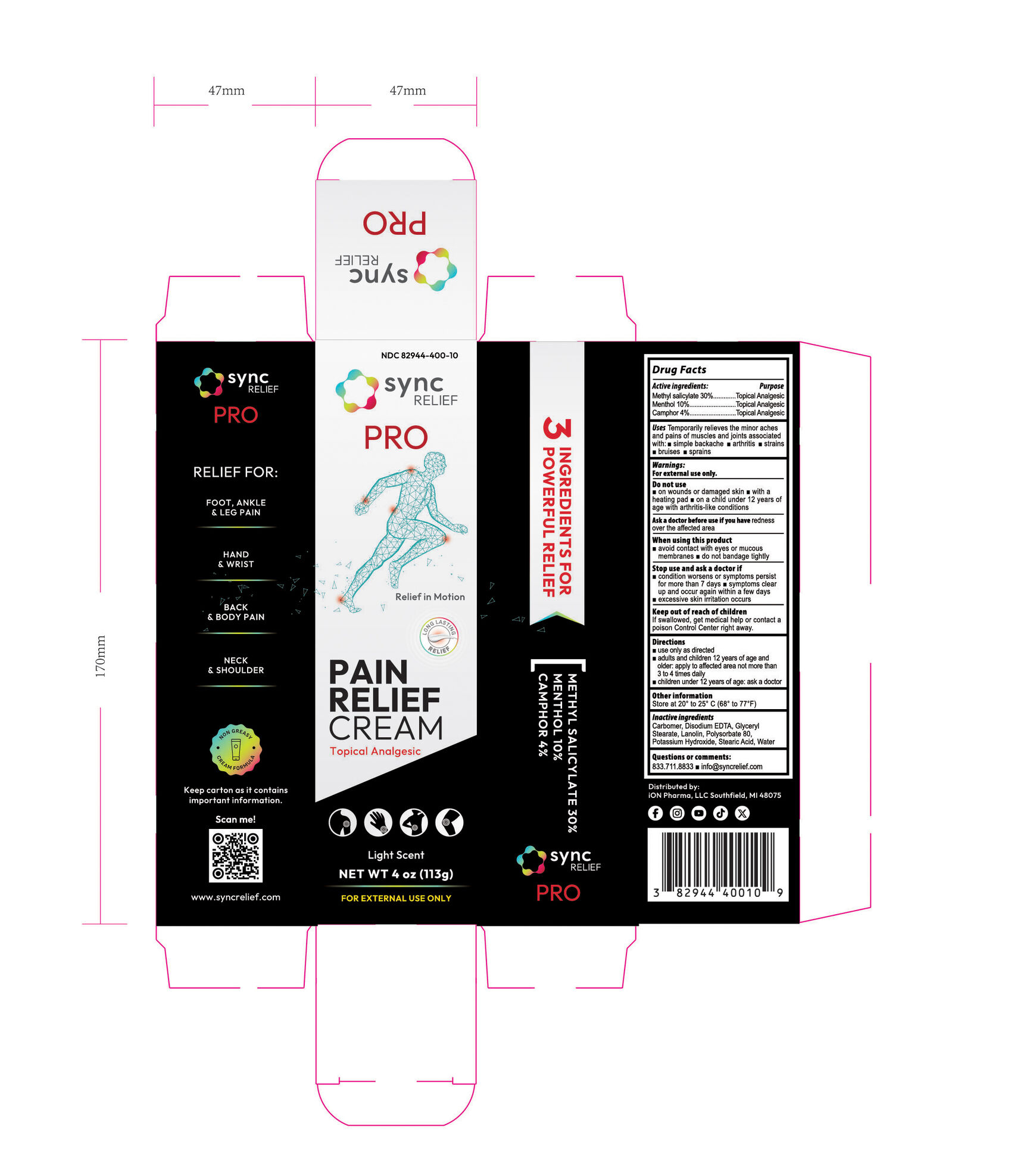 Pill image for Sync Relief Pro Cream (methyl Salicylate 30%, Menthol 10%, Camphor 4%)