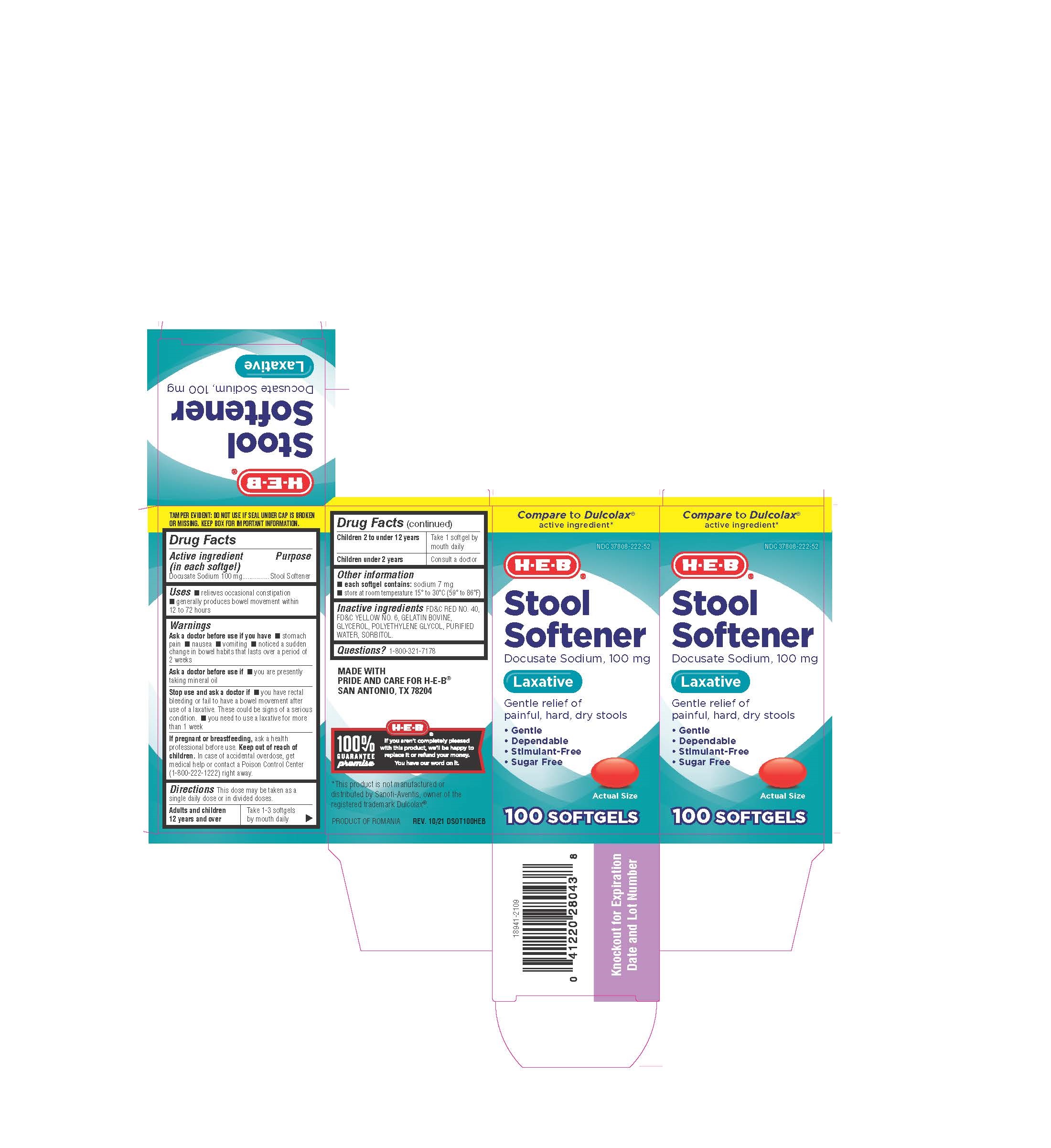 Pill image for Docusate Sodium 100 Mg............... Stool Softener