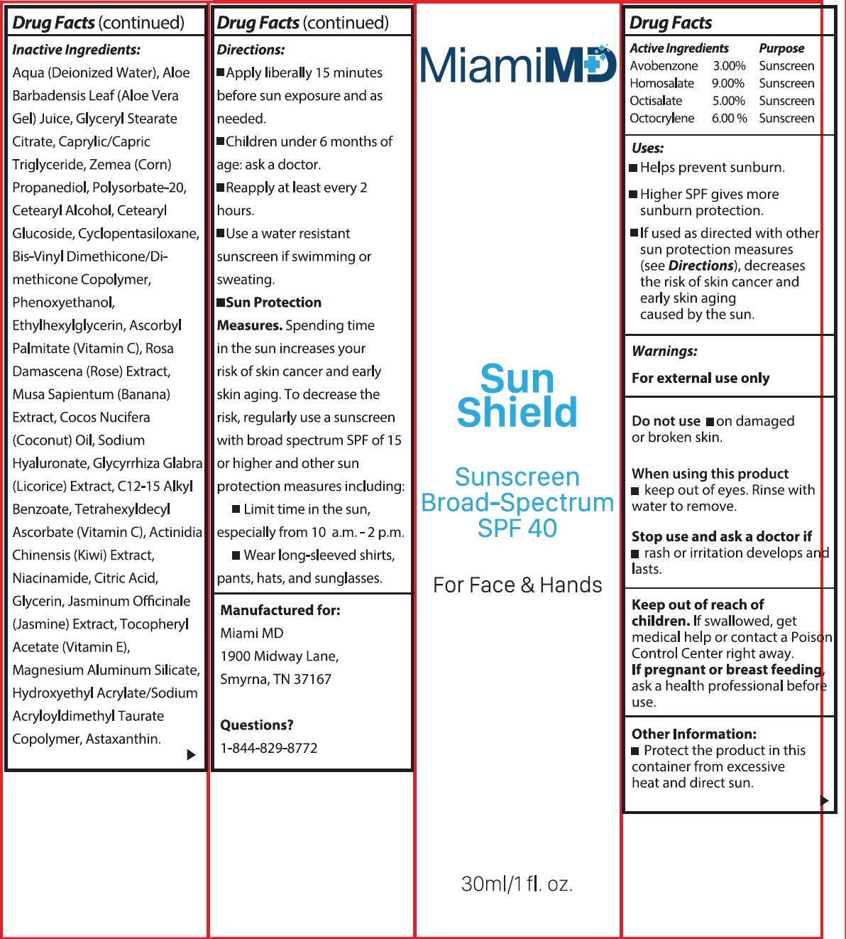 Pill image for miami md sun shield broad spectrum spf 40