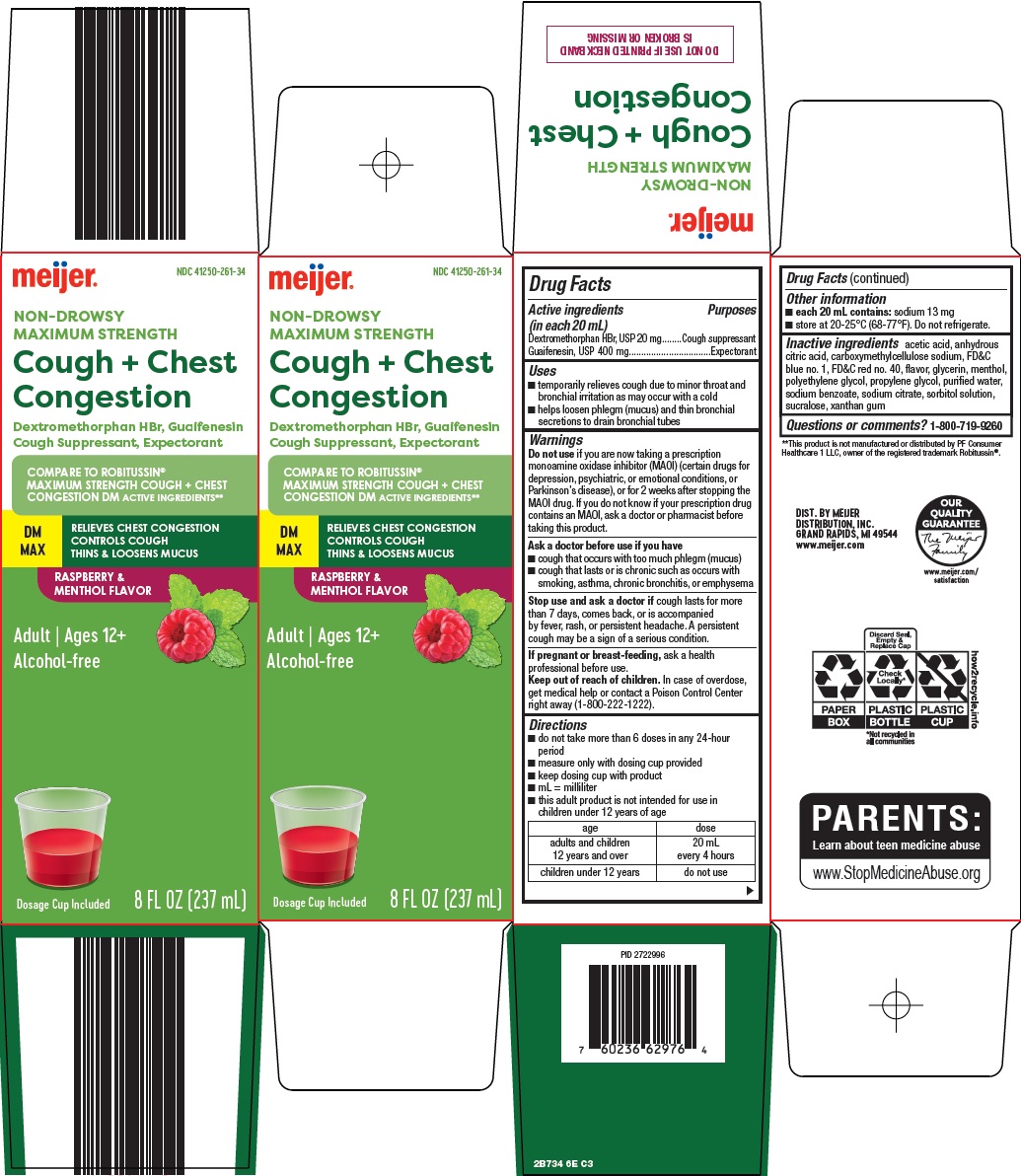 Pill image for Meijer Distribution, Inc. Cough + Chest Congestion Drug Facts