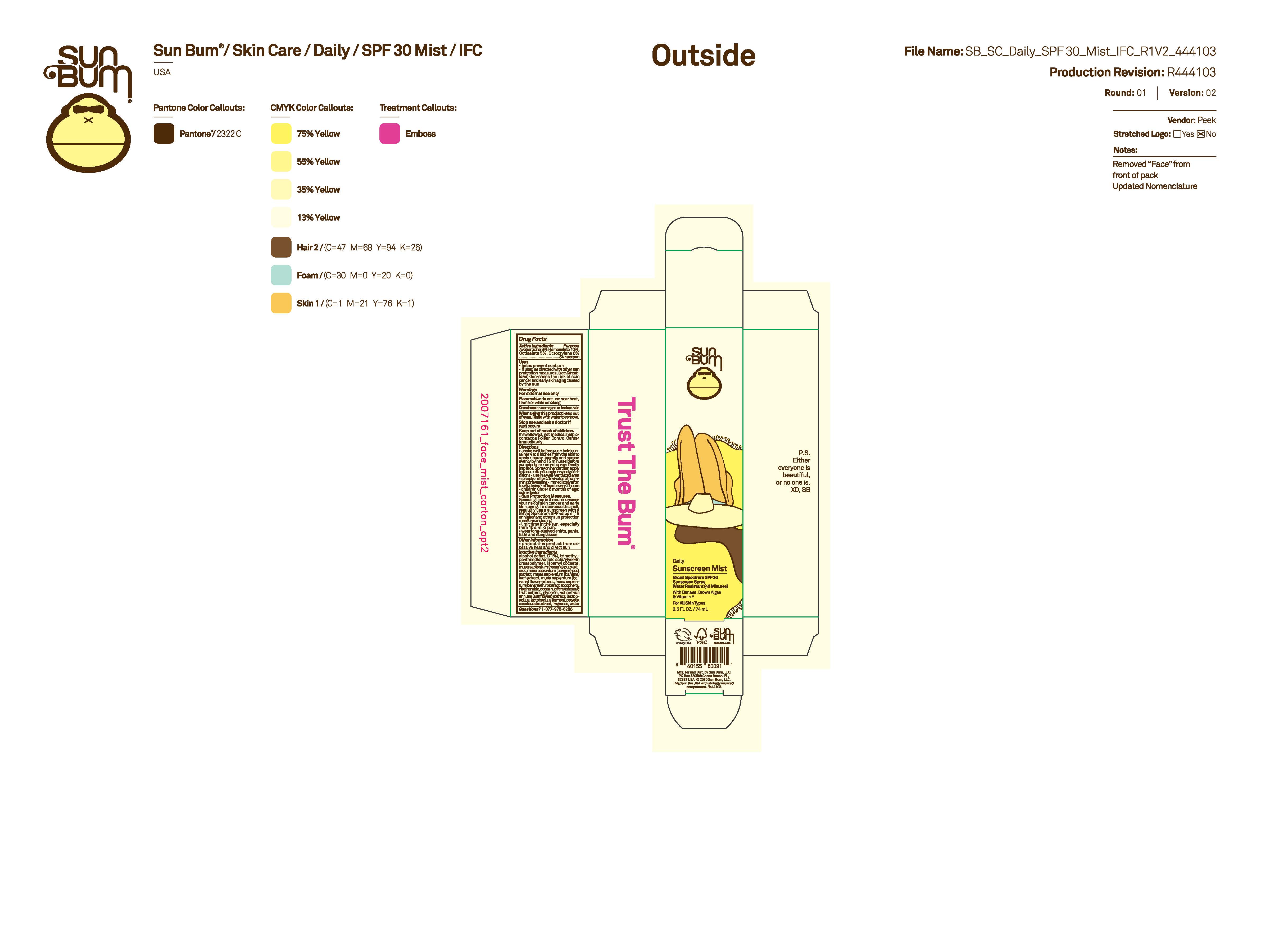 Pill image for Sun Bum Daily Sunscreen Mist Broad Spectrum Spf 30