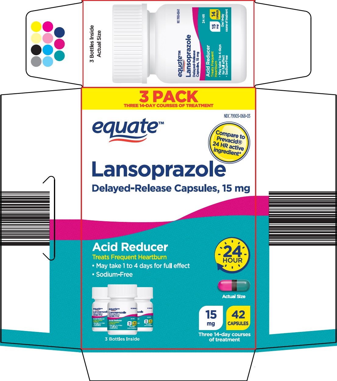 Pill image for Wal-mart Lansoprazole Drug Facts