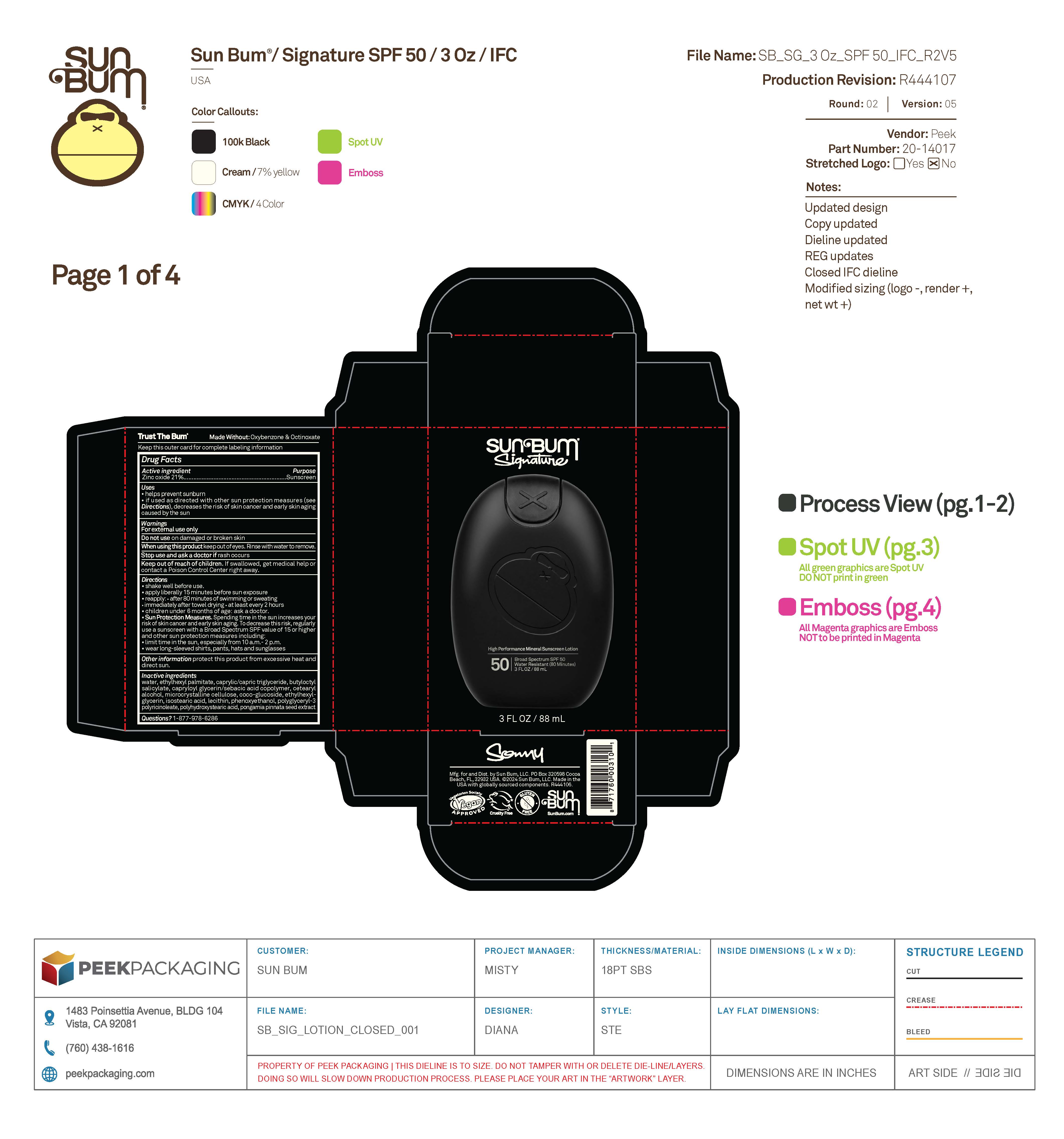 Pill image for Sun Bum Signature High Performance Mineral Sunscreen Broad Spectrum Spf 50