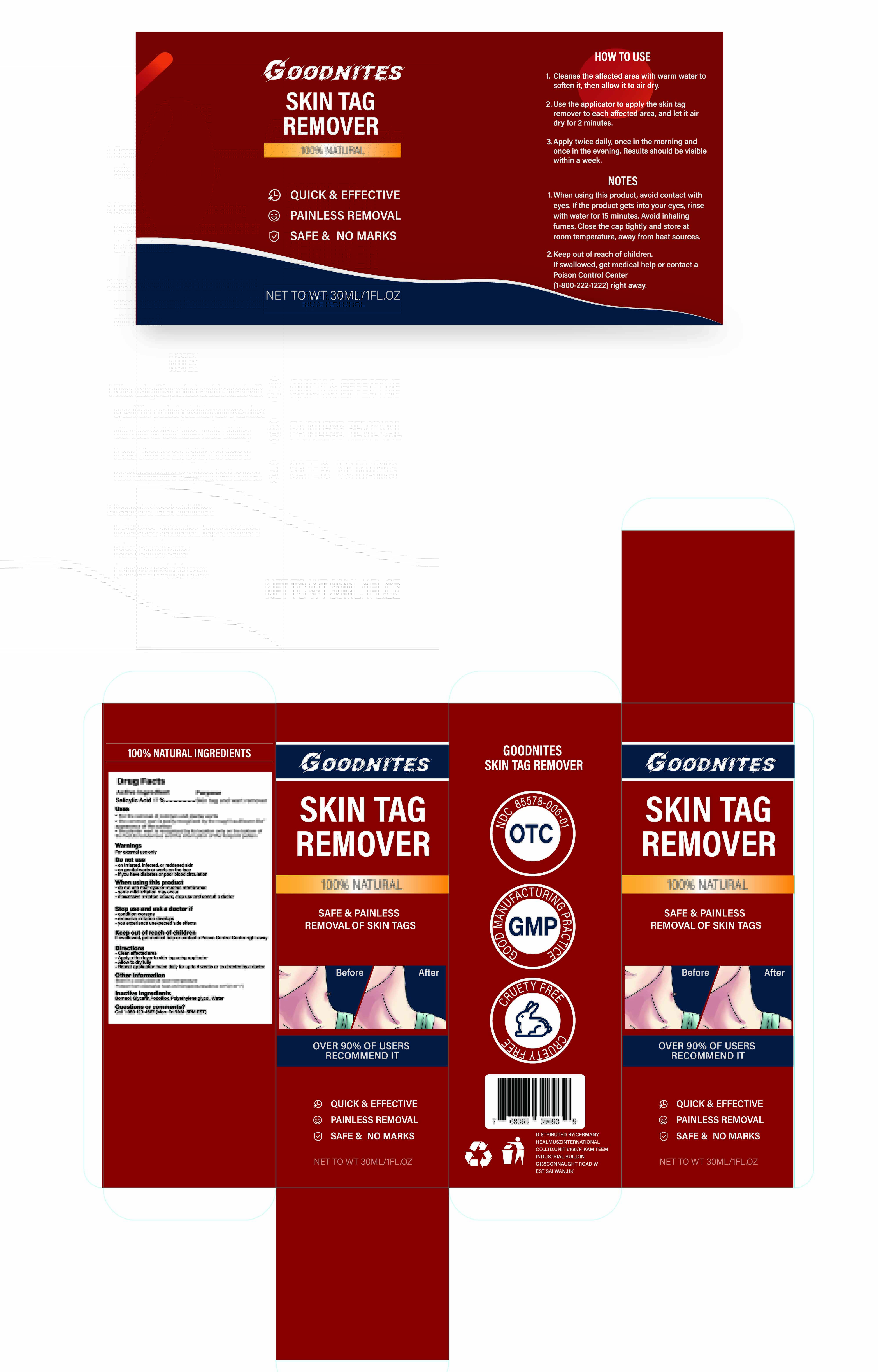 Pill image for 85578-006 Goodnites Skin Tag And Wart Remover