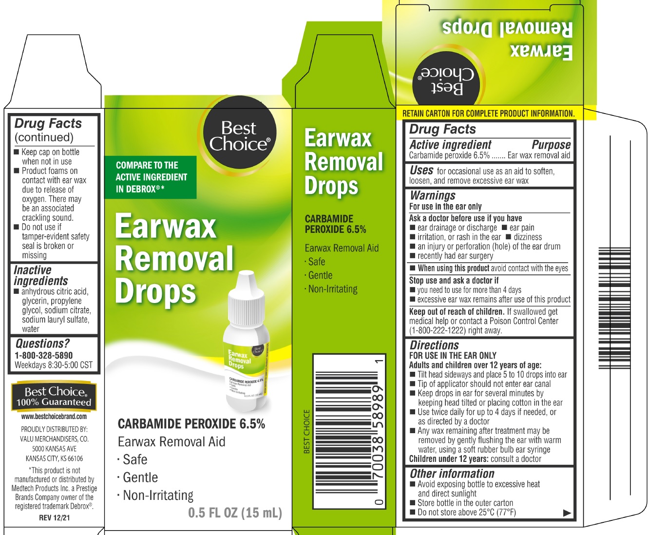 Pill image for Best Choice Earwax Removal Drops