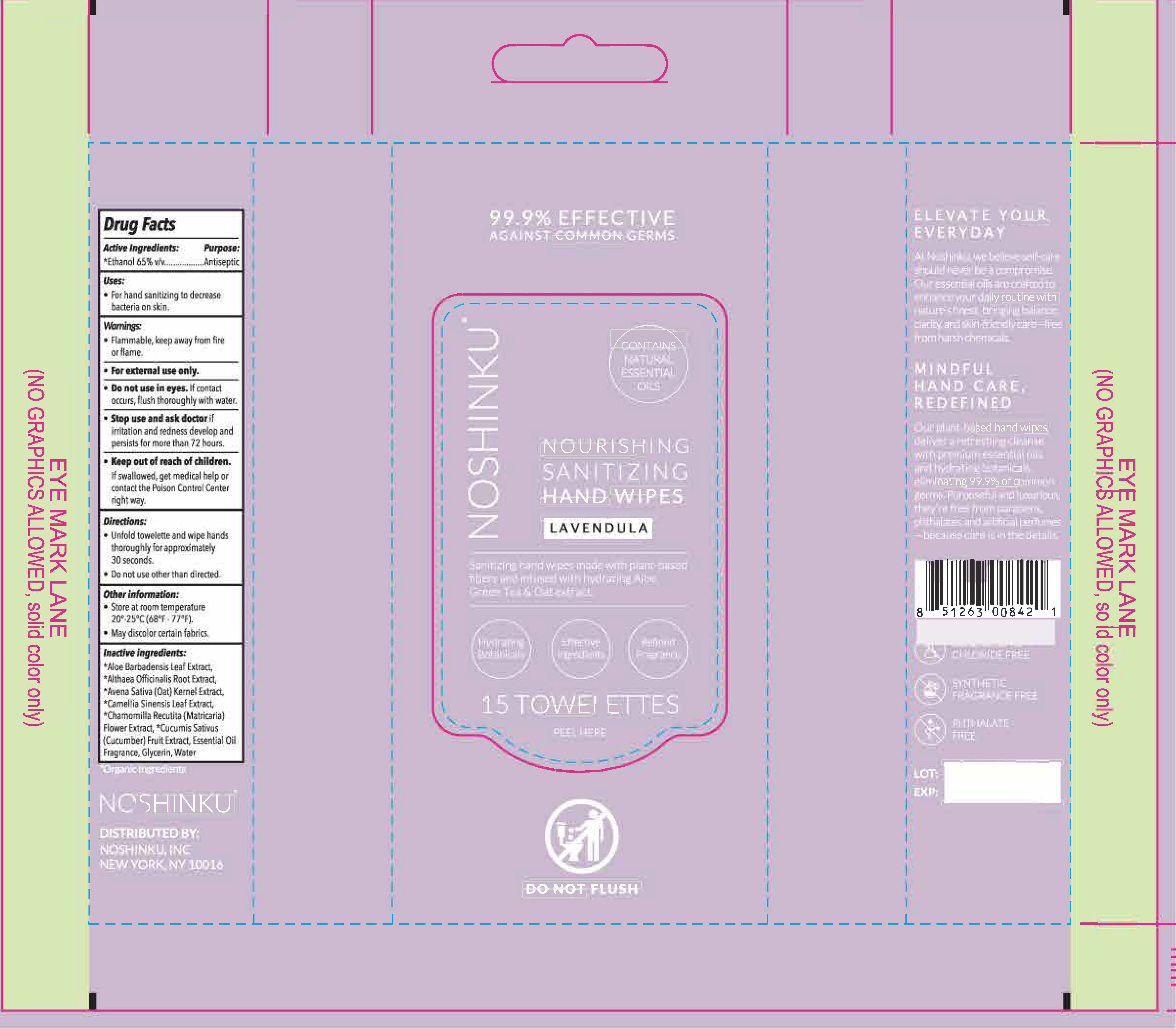 Pill image for nourishing sanitizing hand wipes - lavendula 73898-100