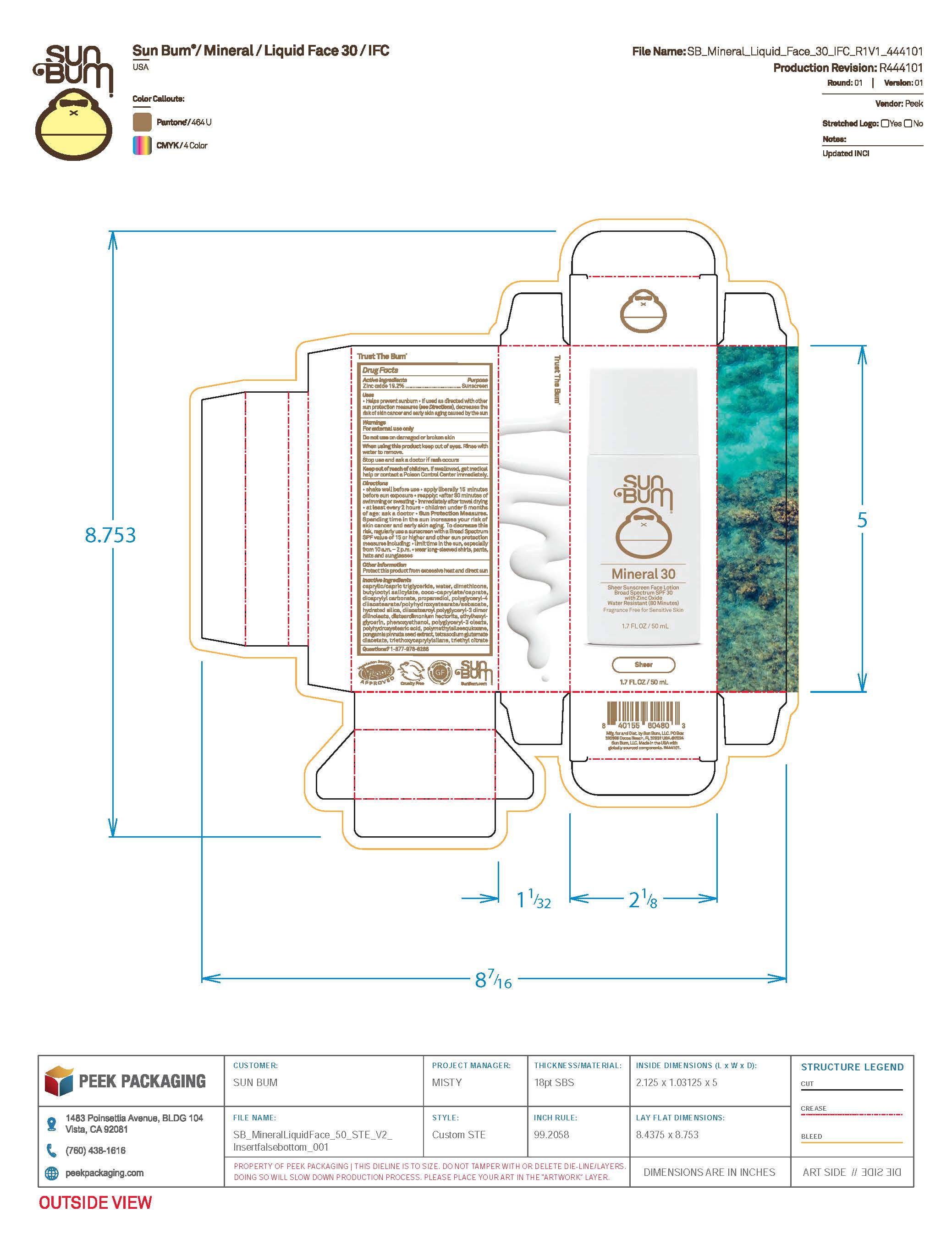 Pill image for Sun Bum Mineral 30 Sheer Sunscreen Face