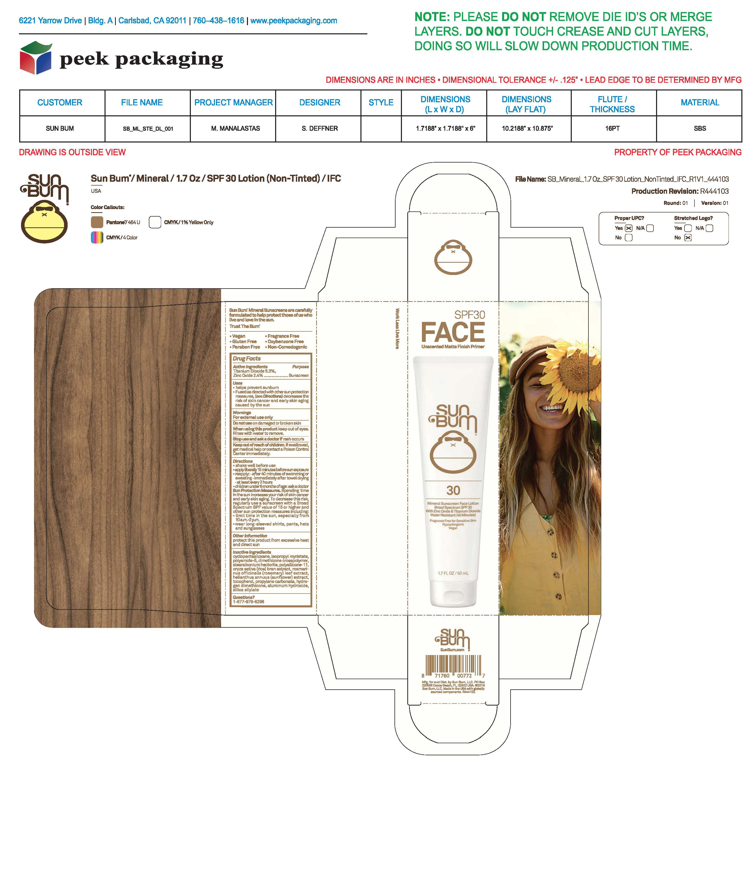 Pill image for Sun Bum 30 Mineral Sunscreen Face 1.7 Oz