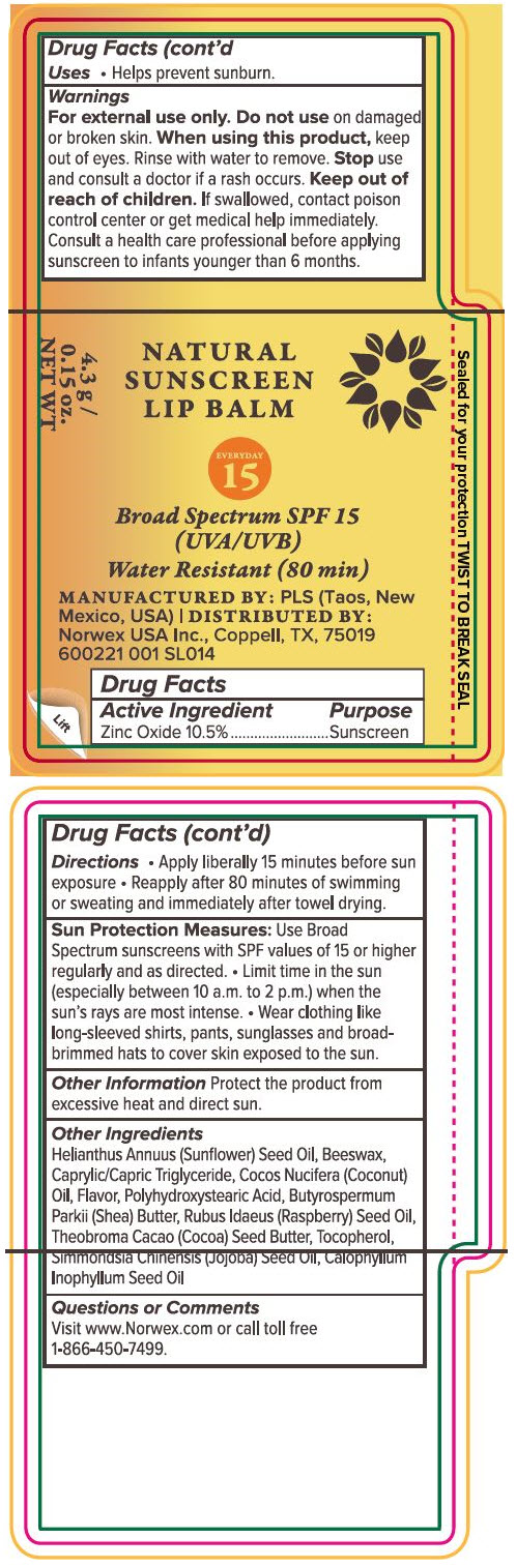Pill image for norwex natural sunscreen lip balm broad spectrum spf 15
