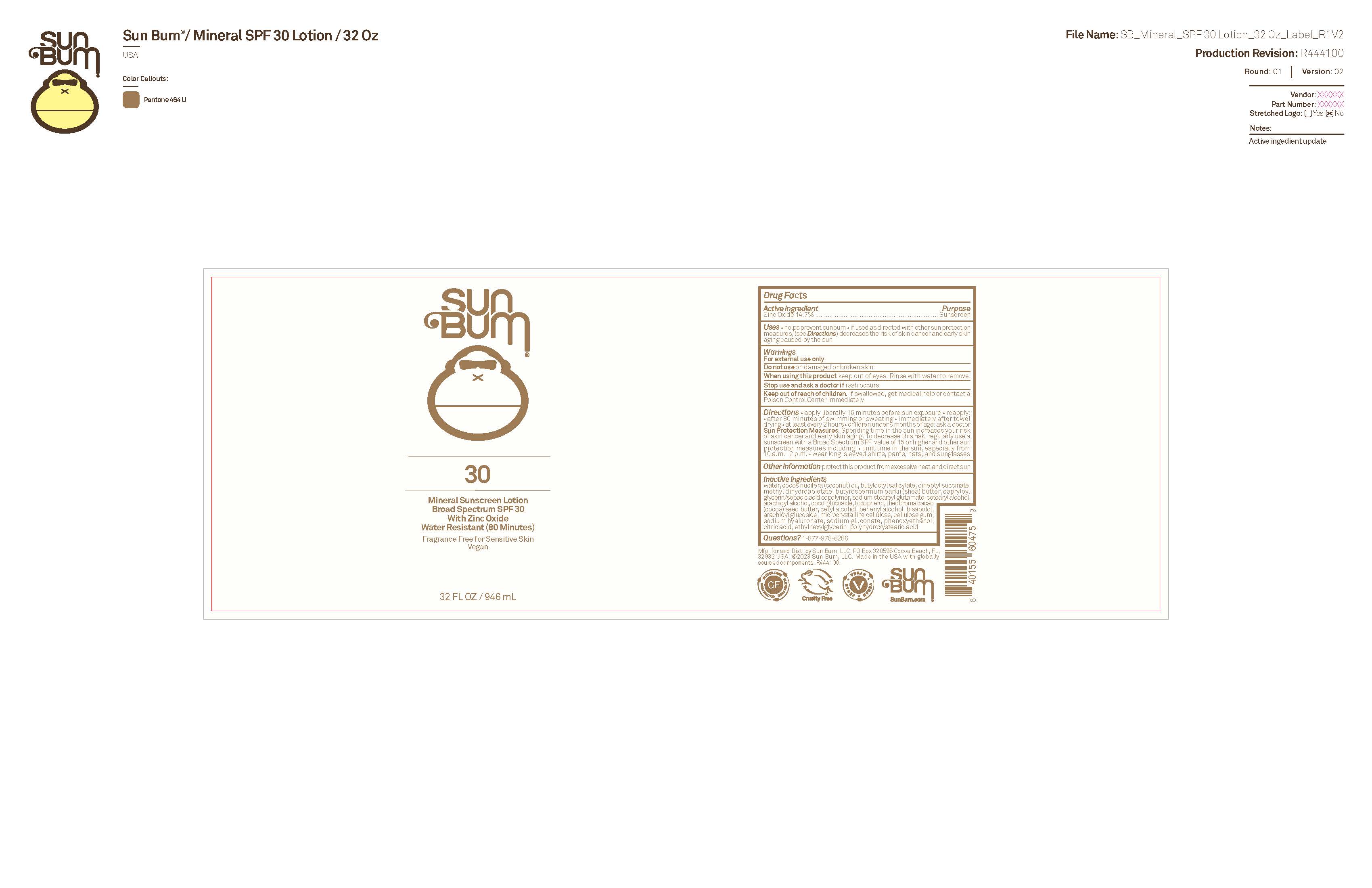 Pill image for Sun Bum 30 Mineral Sunscreen 32 Oz