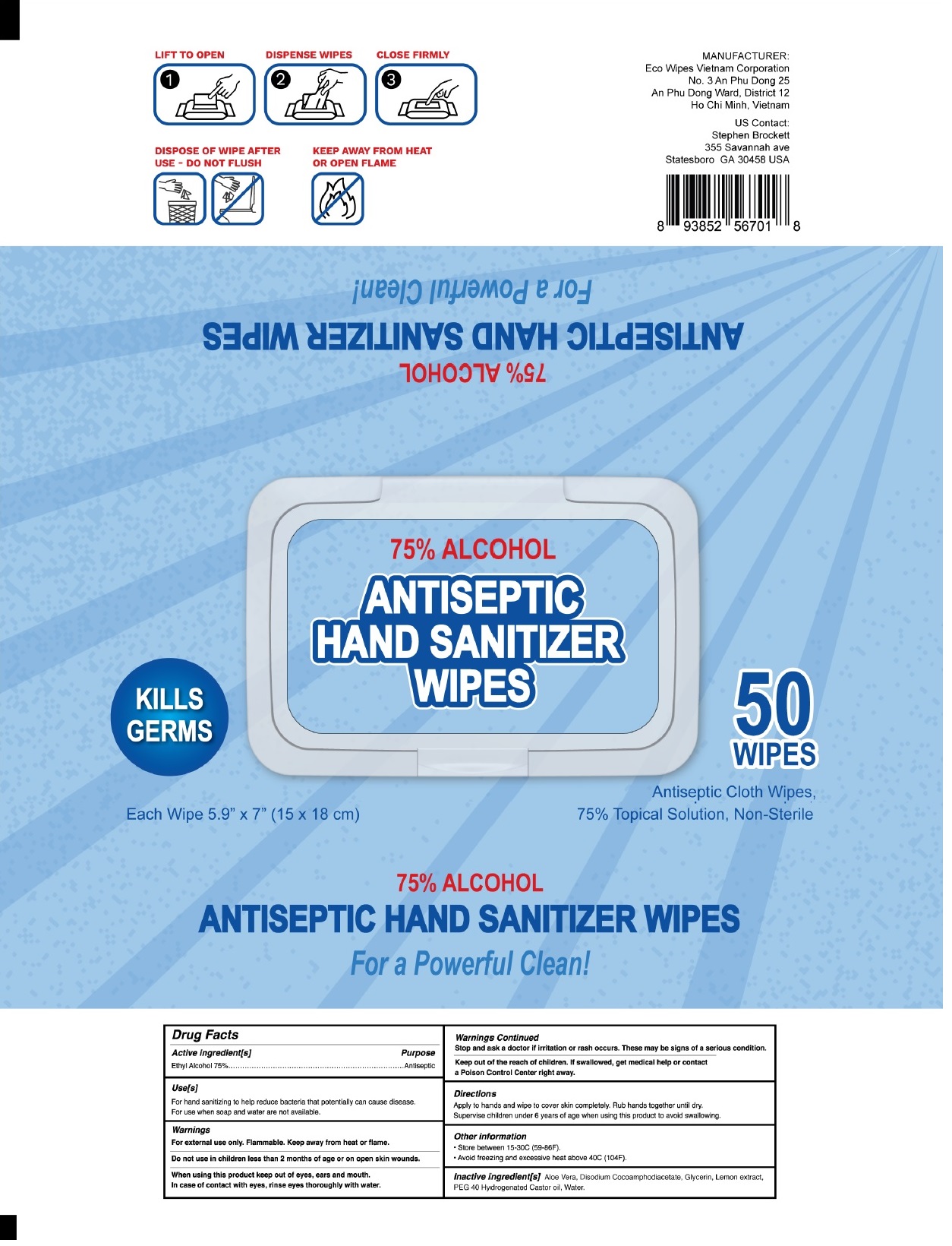 Pill image for Antiseptic Hand Sanitizer Wipes