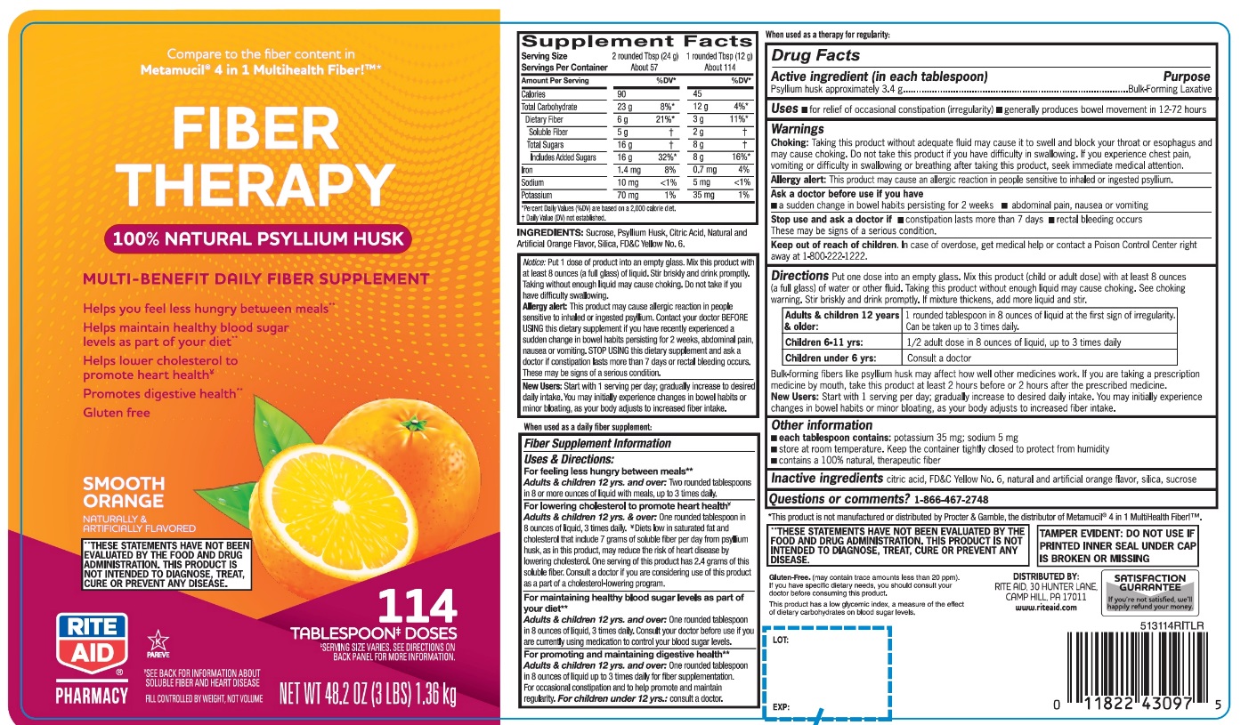 Pill image for rite aid 100% natural psyllium husk orange flavor 114 tablespoons