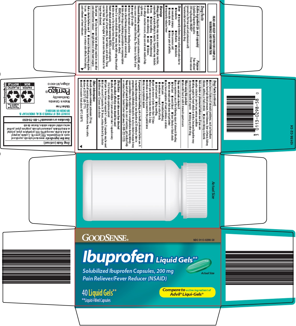 Pill image for Perrigo Ibuprofen Drug Facts