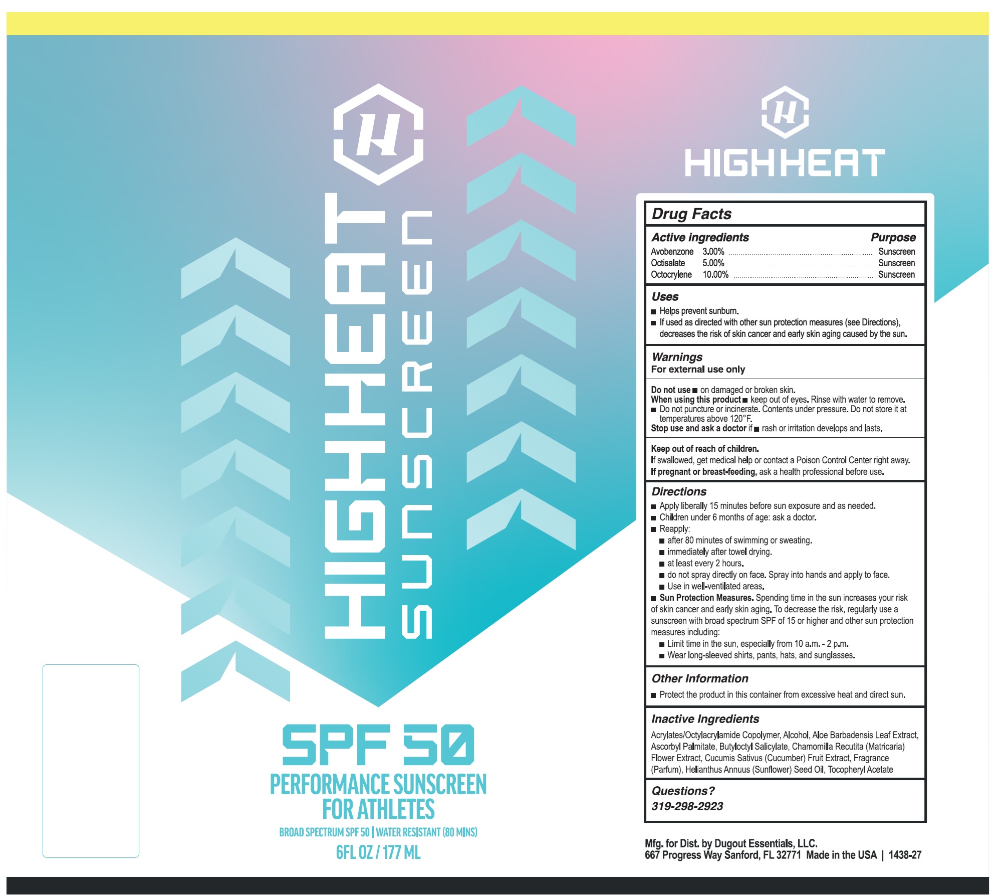 Pill image for Highheat Sunscreen Spf 50 Performance For Athletes