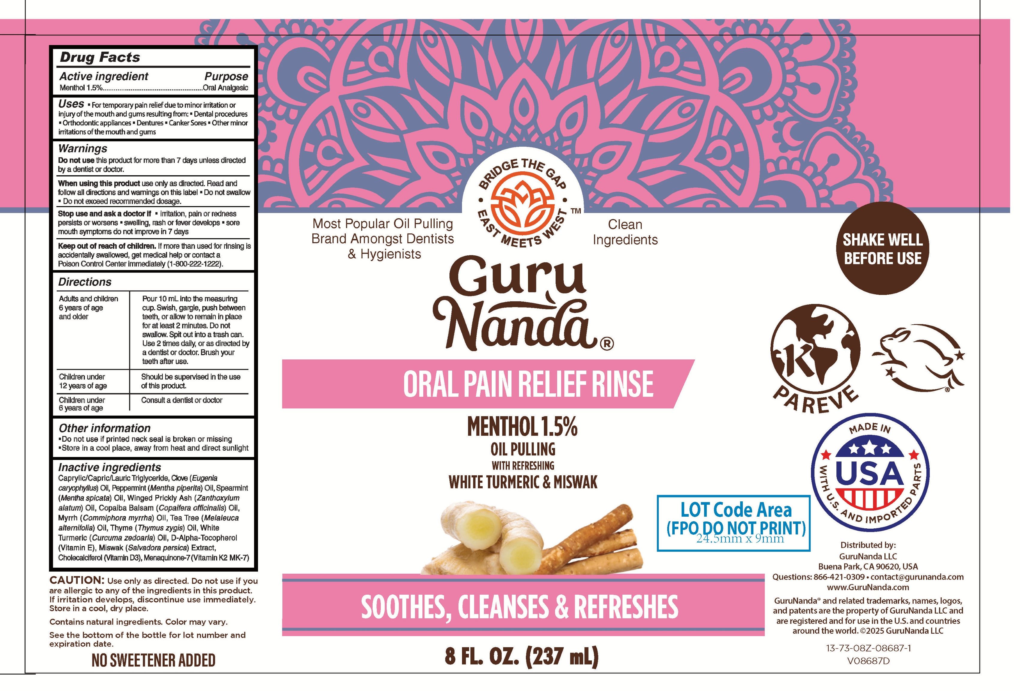 Pill image for Gurunanda Oral Pain Relief Rinse Sensitive