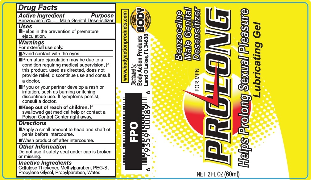 Pill image for Body Action Products: Prolong Lubricating Gel