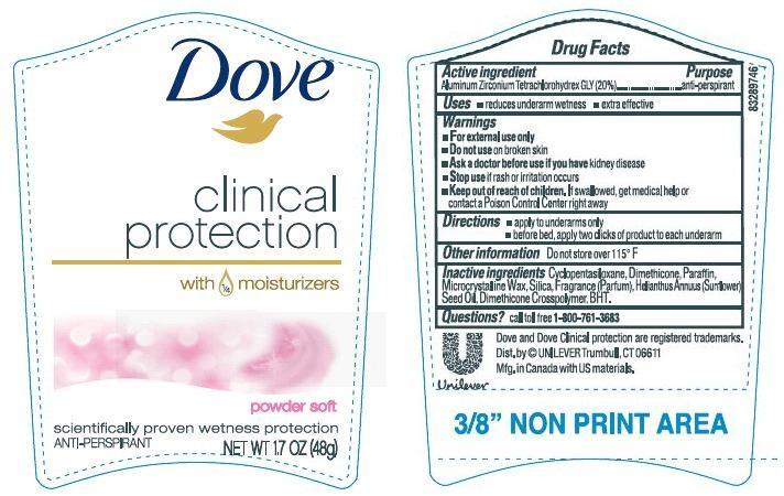 Pill image for Dove Clinical Protection Powder Soft Antiperspirant Deodorant