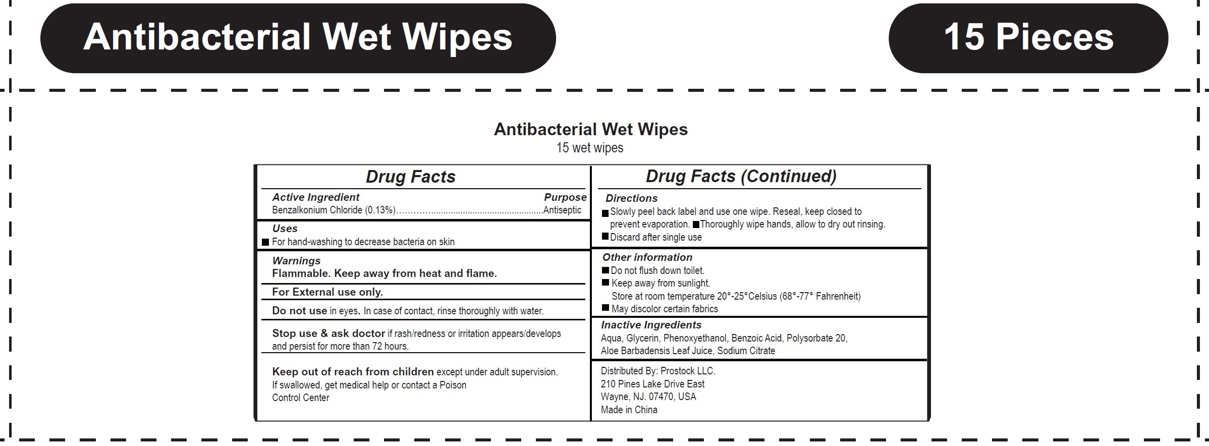 Pill image for Antibacterial Wet Wipes