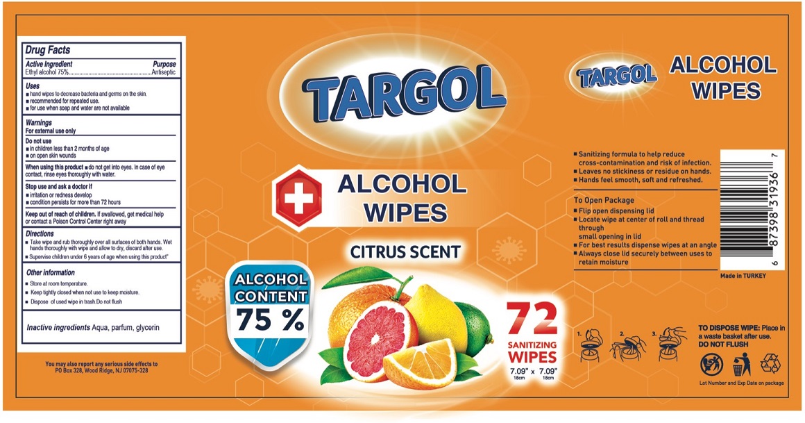 Pill image for Targol Alcohol Wipes- Citrus Scent