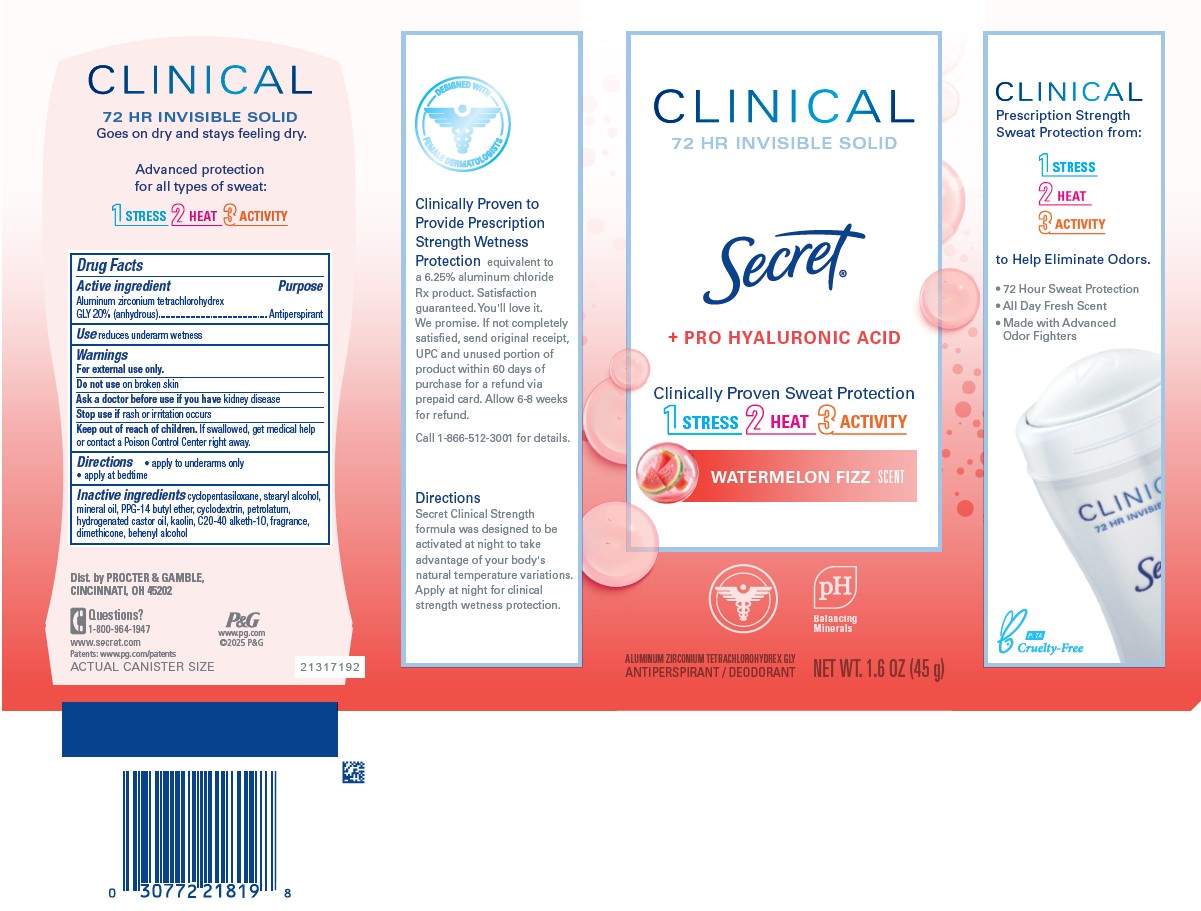 Pill image for Secret Clinical Invisible Solid Watermelon Fizz Scent