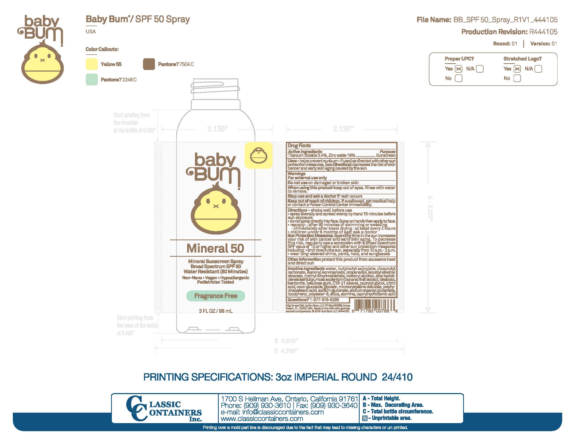 Pill image for Baby Bum Mineral 50 Sunscreen