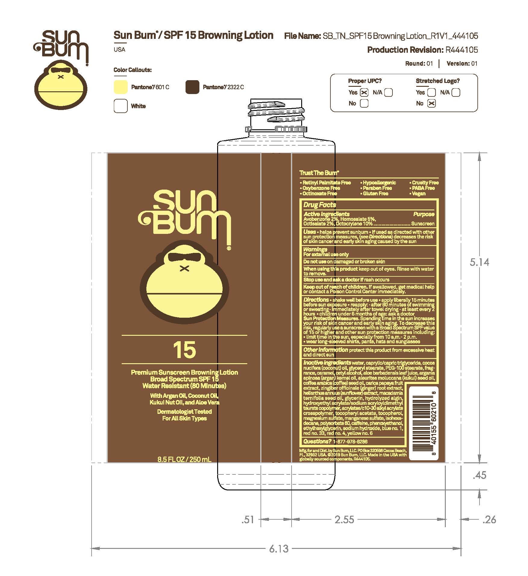Pill image for Sun Bum 15 Premium Sunscreen Browning