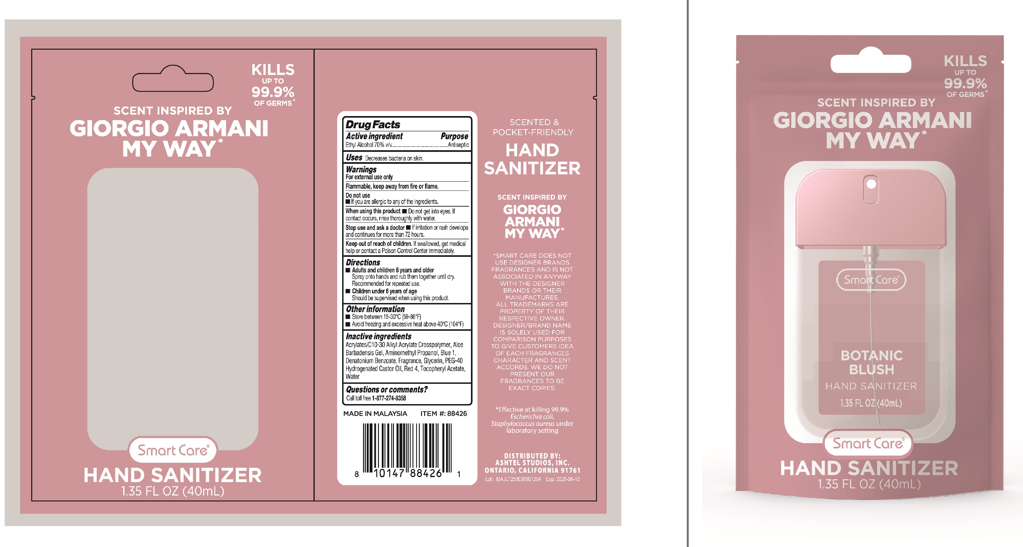 Pill image for smart care luxury hand sanitizer botanic blush