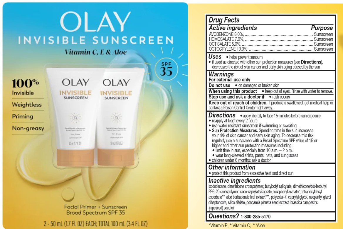Pill image for Olay Invisible Sunscreen Facial Primer Plus Sunscreen Broad Spectrum Spf 35