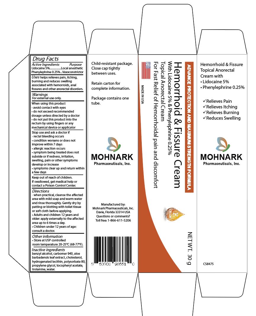 Pill image for Hemorrhoid And Fissure Cream With Lidocaine 5% Plus Phenylephrine 0.25%