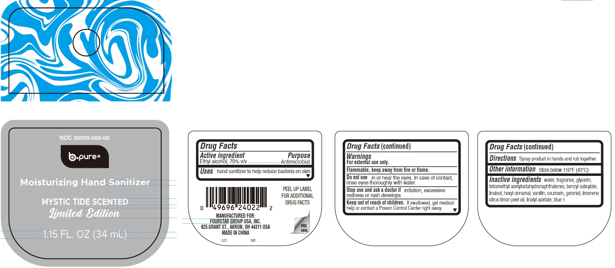 Pill image for B-pure Moisturizing Hand Sanitizer Mystic Tide Scented