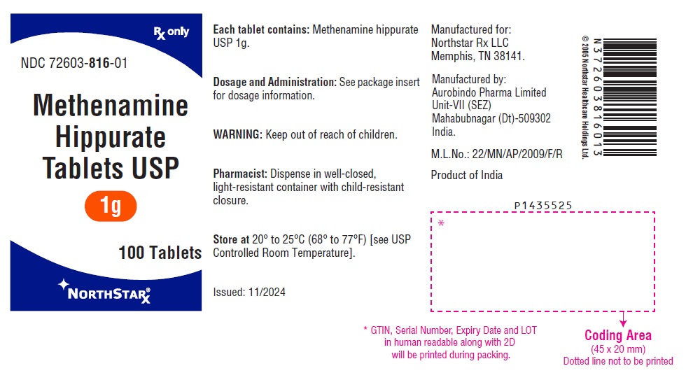 Pill image for Methenamine Hippurate Tablets Usp