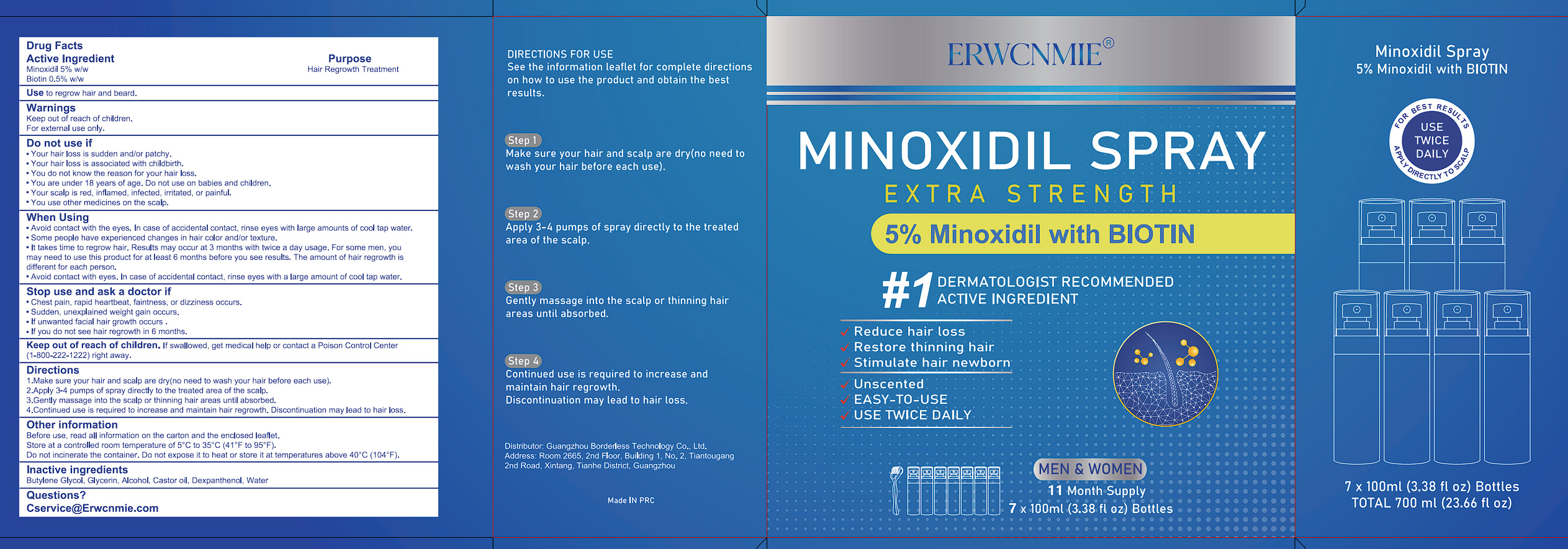 Pill image for 85304-014 Erwcnmie 5% Minoxidil Hair Growth Sprays Serum